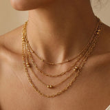 gold Bianla Multi Layer Necklace