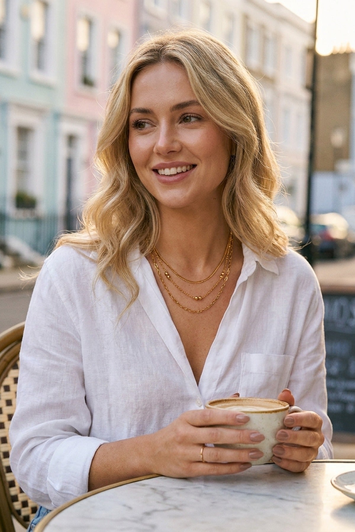 gold Bianla Multi Layer Necklace