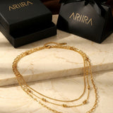 gold Bianla Multi Layer Necklace