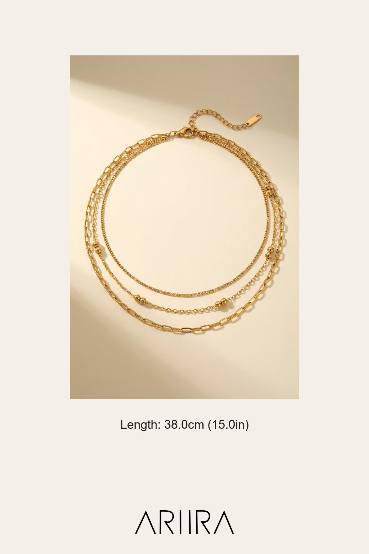 gold Bianla Multi Layer Necklace