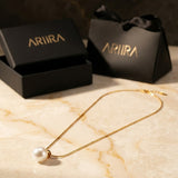 Gold Zakia Minimalist Pearl Necklace