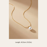 Gold Zakia Minimalist Pearl Necklace