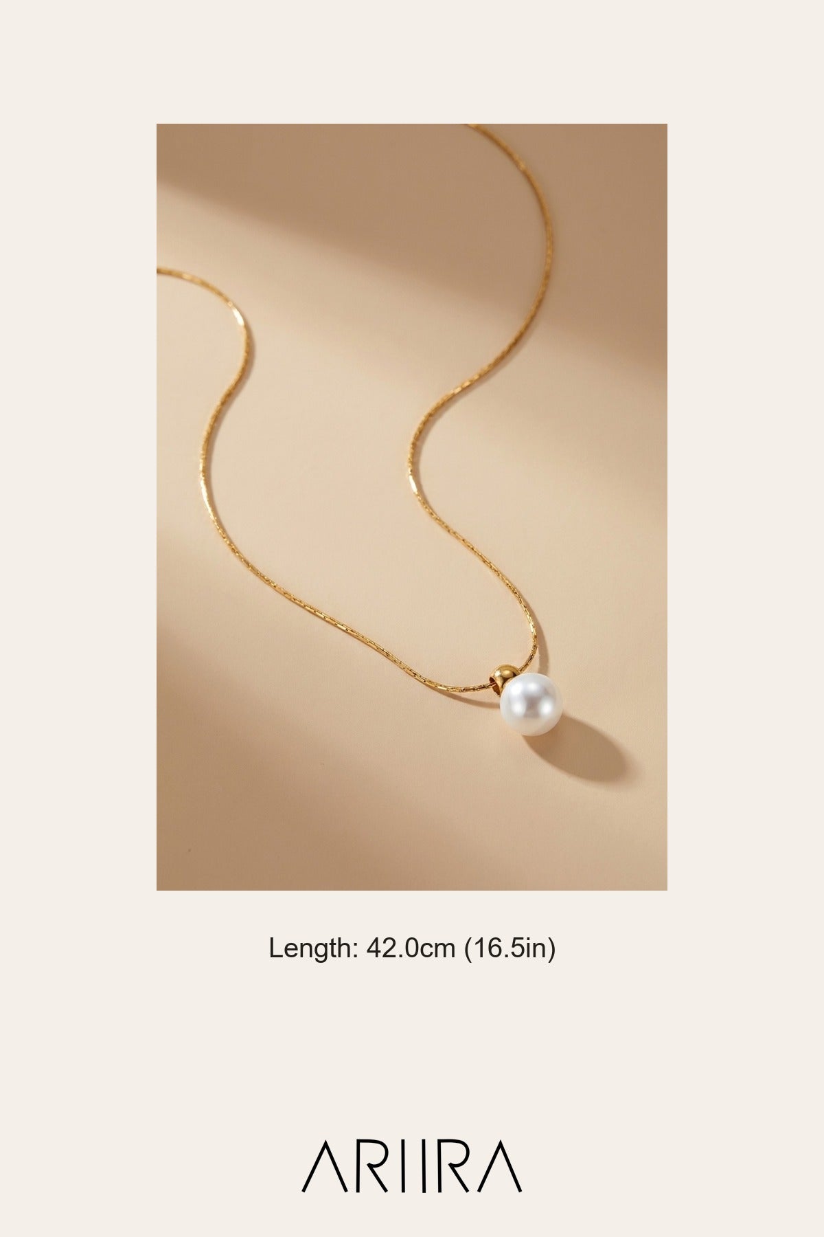 Gold Zakia Minimalist Pearl Necklace