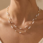 Gold Mambo Double Pearl Layer Necklace