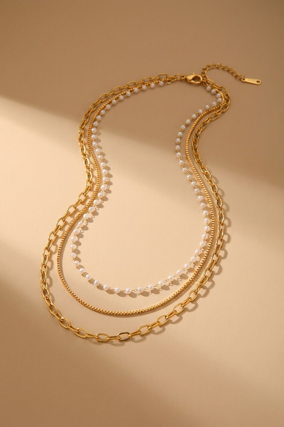 Gold Maranur Elegant Multi Layer Necklace