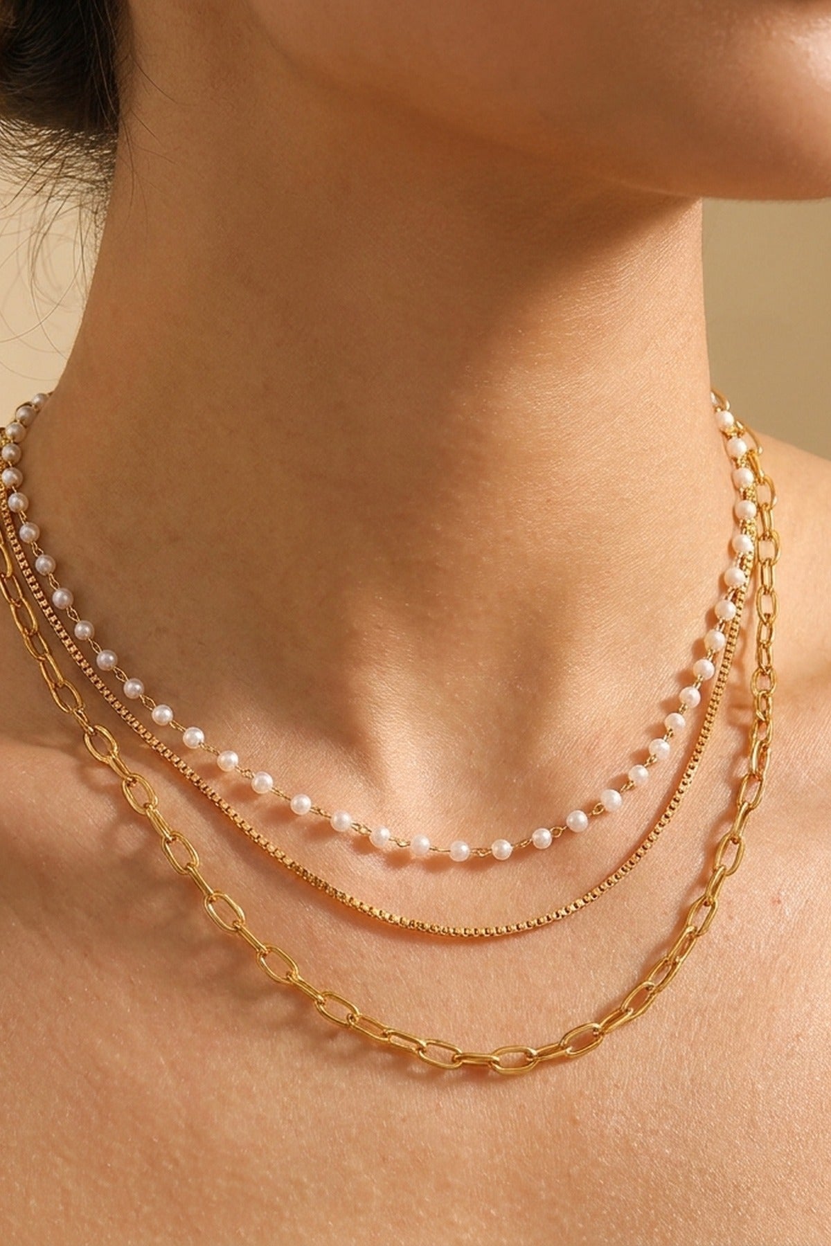 Gold Maranur Elegant Multi Layer Necklace