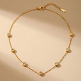 gold Izmir Zircon Charm Necklace