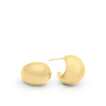 Sana Gold Sculpted Dome Earrings by ARIIRA, polished gold-plated studs with a modern rounded silhouette.