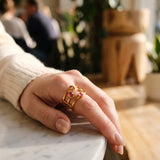 Gold Kaya Sun Moon Multi Ring