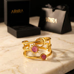 Gold Kaya Sun Moon Multi Ring