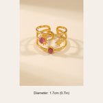 Gold Kaya Sun Moon Multi Ring