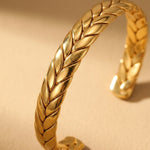 gold Romani Twist Texture Bracelet