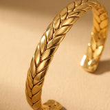 gold Romani Twist Texture Bracelet
