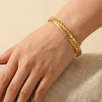 gold Romani Twist Texture Bracelet