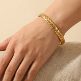 gold Romani Twist Texture Bracelet