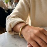gold Romani Twist Texture Bracelet