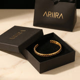 gold Romani Twist Texture Bracelet