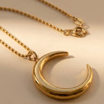 Gold Chand Luxe Moon Necklace