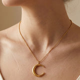Gold Chand Luxe Moon Necklace