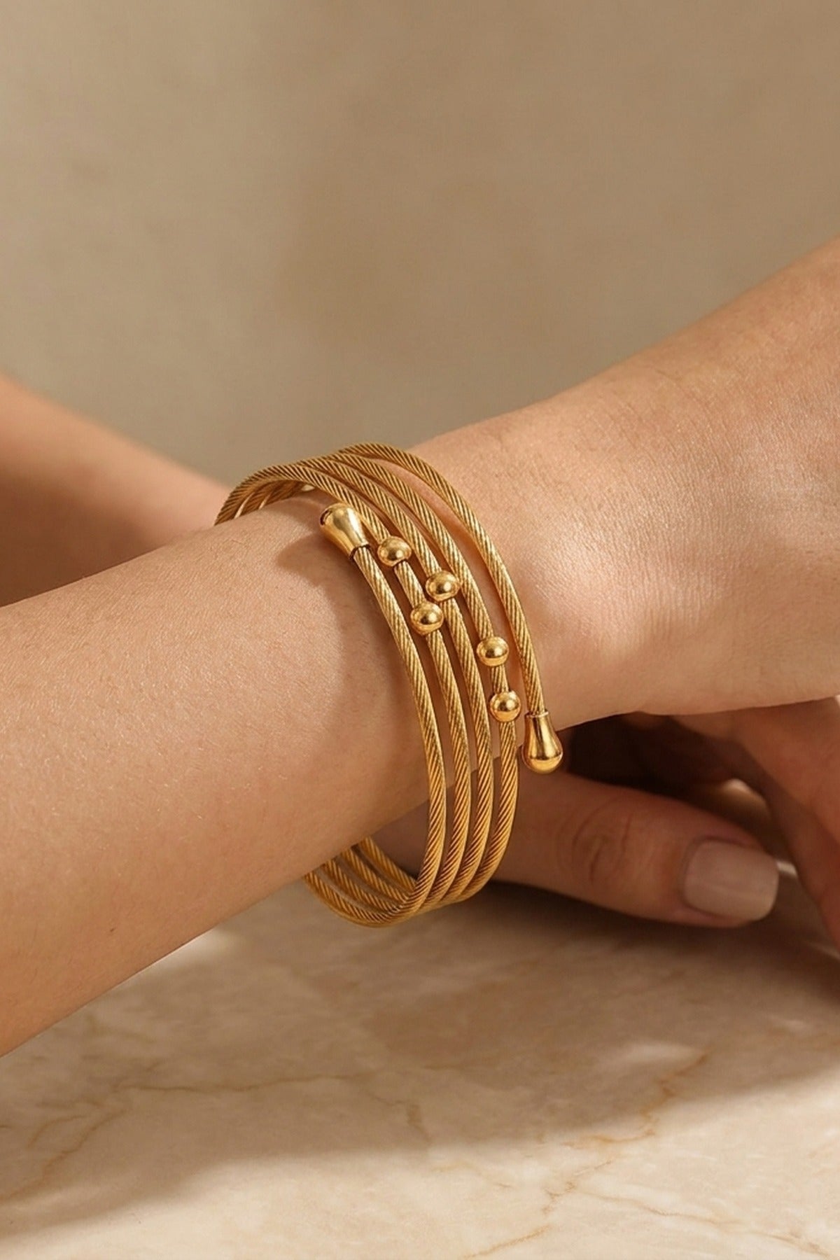 Gold Wahiya Twist Multi Bracelet