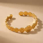 gold Jandu Round Geo Bracelet