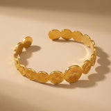 gold Jandu Round Geo Bracelet