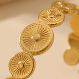 gold Jandu Round Geo Bracelet