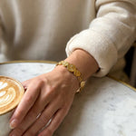 gold Jandu Round Geo Bracelet