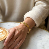 gold Jandu Round Geo Bracelet