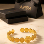 gold Jandu Round Geo Bracelet