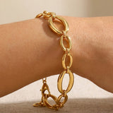 Gold Fatihah Circle Chain Bracelet