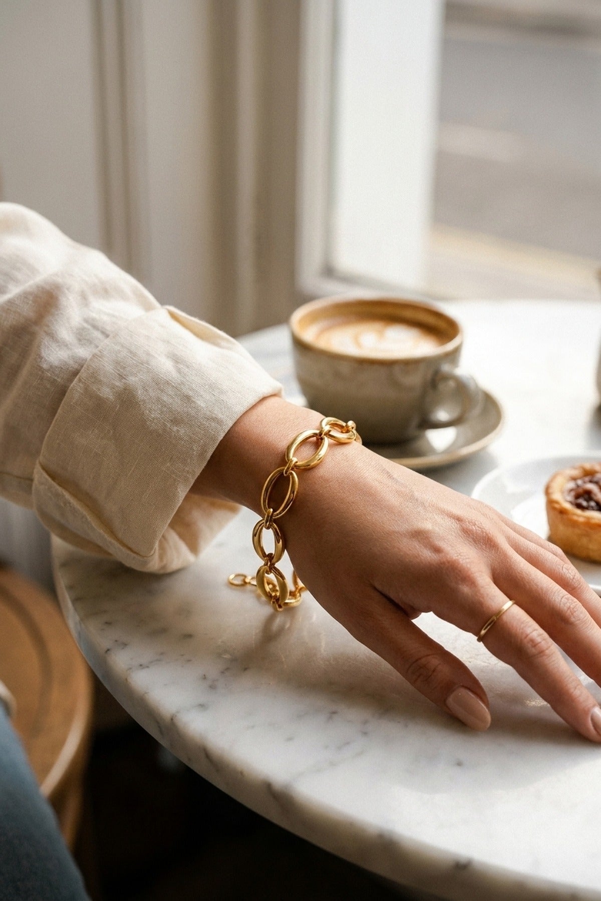 Gold Fatihah Circle Chain Bracelet