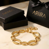 Gold Fatihah Circle Chain Bracelet