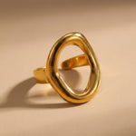 Gold Yara Minimalist Round Trend Ring