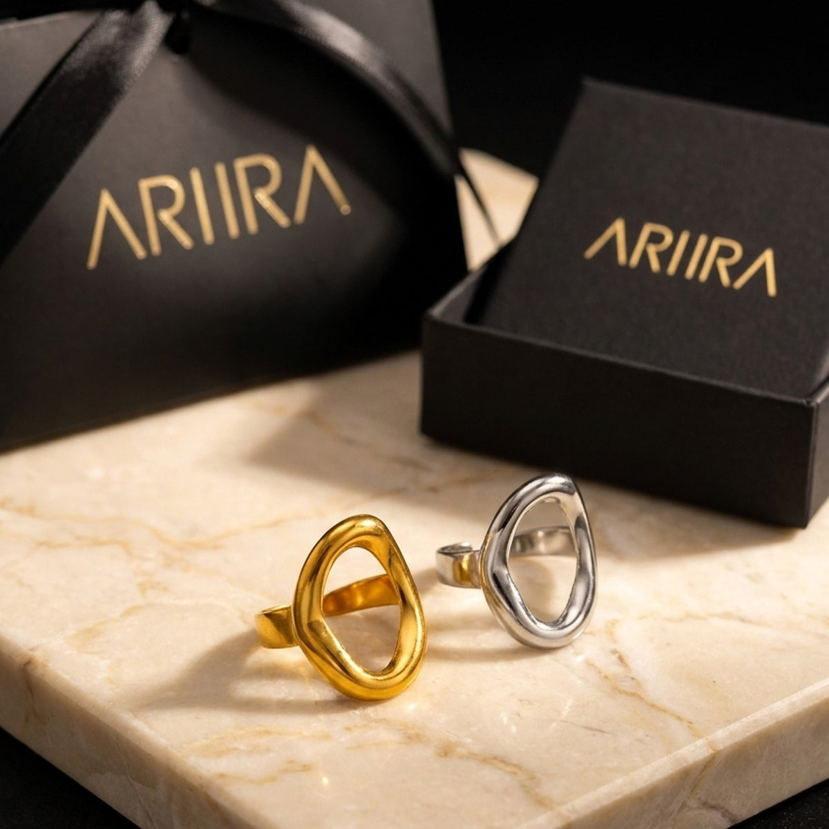 Gold Yara Minimalist Round Trend Ring