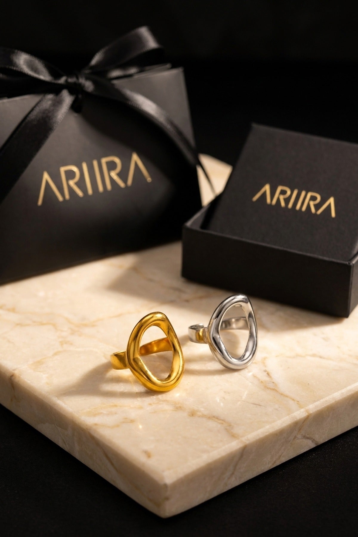 Gold Yara Minimalist Round Trend Ring