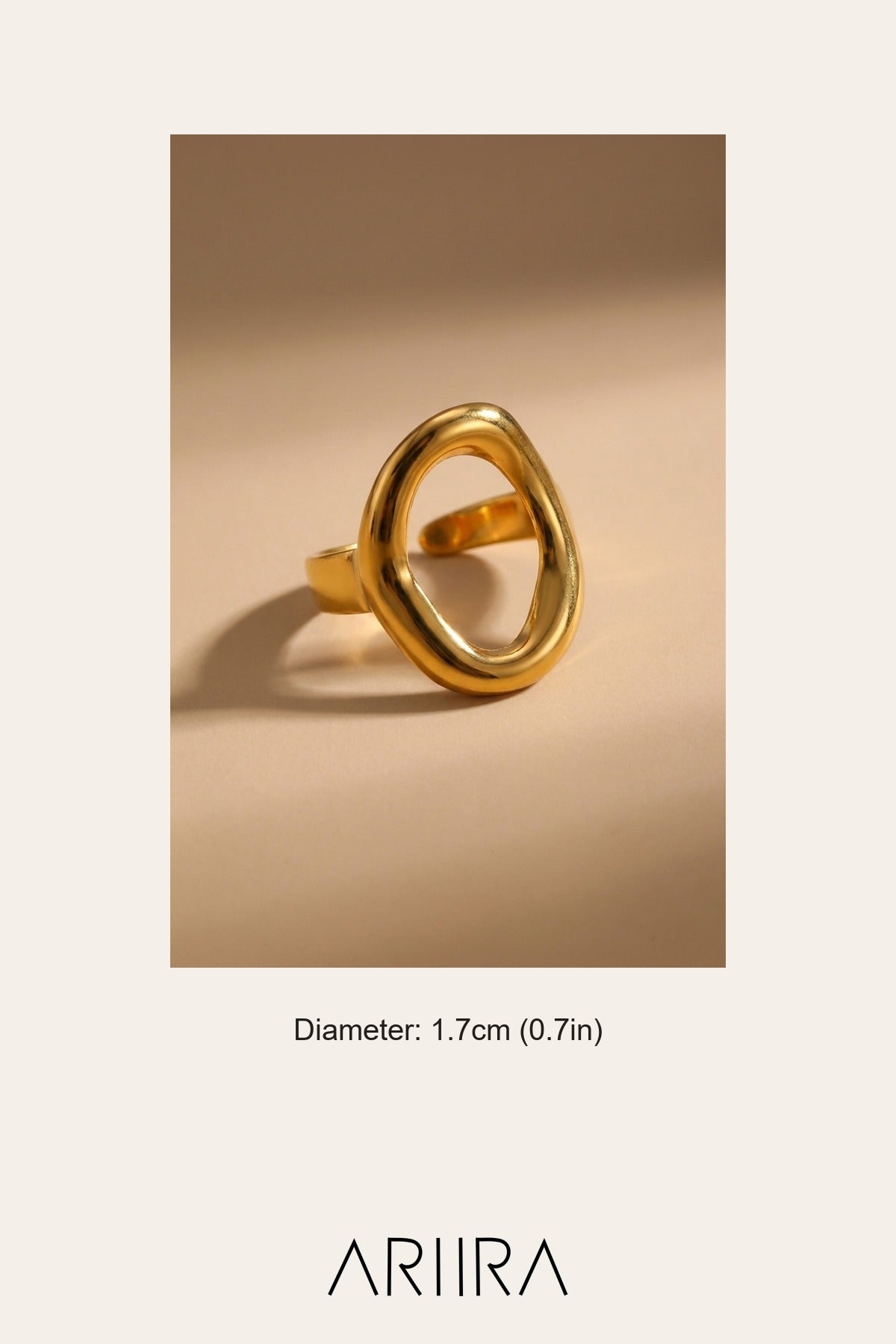 Gold Yara Minimalist Round Trend Ring