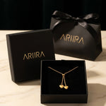 gold Wanita Y Drop Heart Necklace