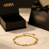 gold Laila Triple Layer Beads Anklet