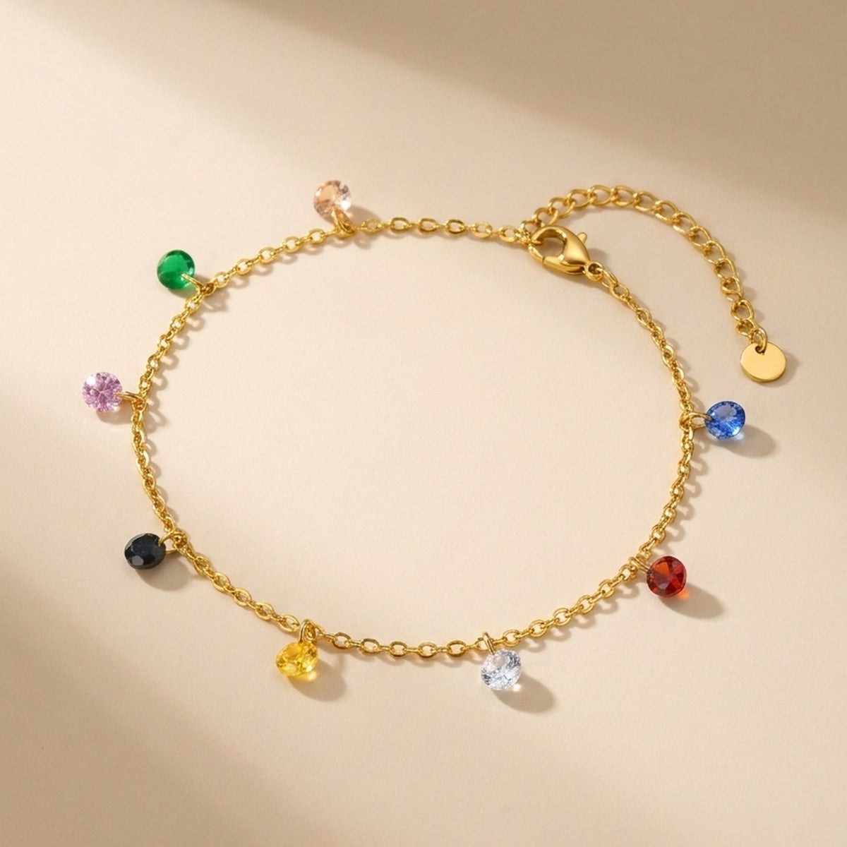 Gold Casa Colours Multi Anklet