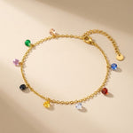 Gold Casa Colours Multi Anklet