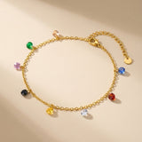Gold Casa Colours Multi Anklet
