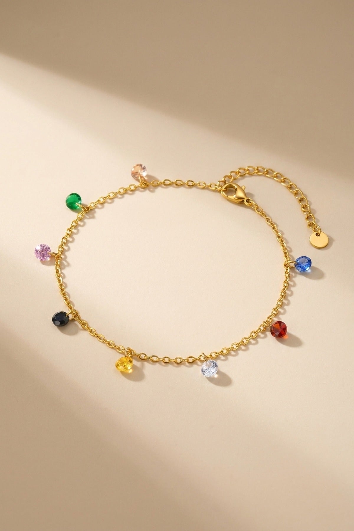 Gold Casa Colours Multi Anklet