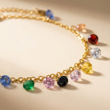 Gold Casa Colours Multi Anklet
