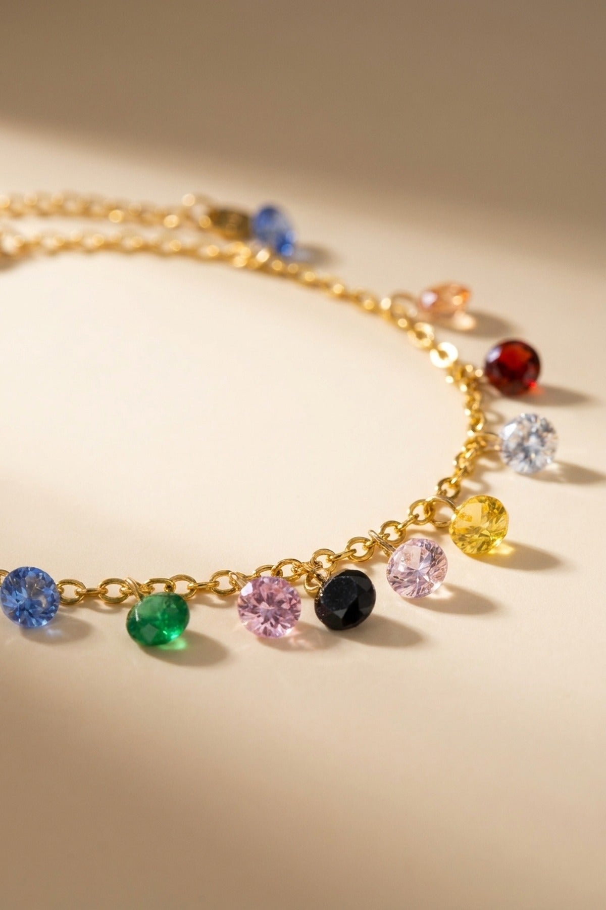 Gold Casa Colours Multi Anklet
