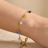 Gold Casa Colours Multi Anklet