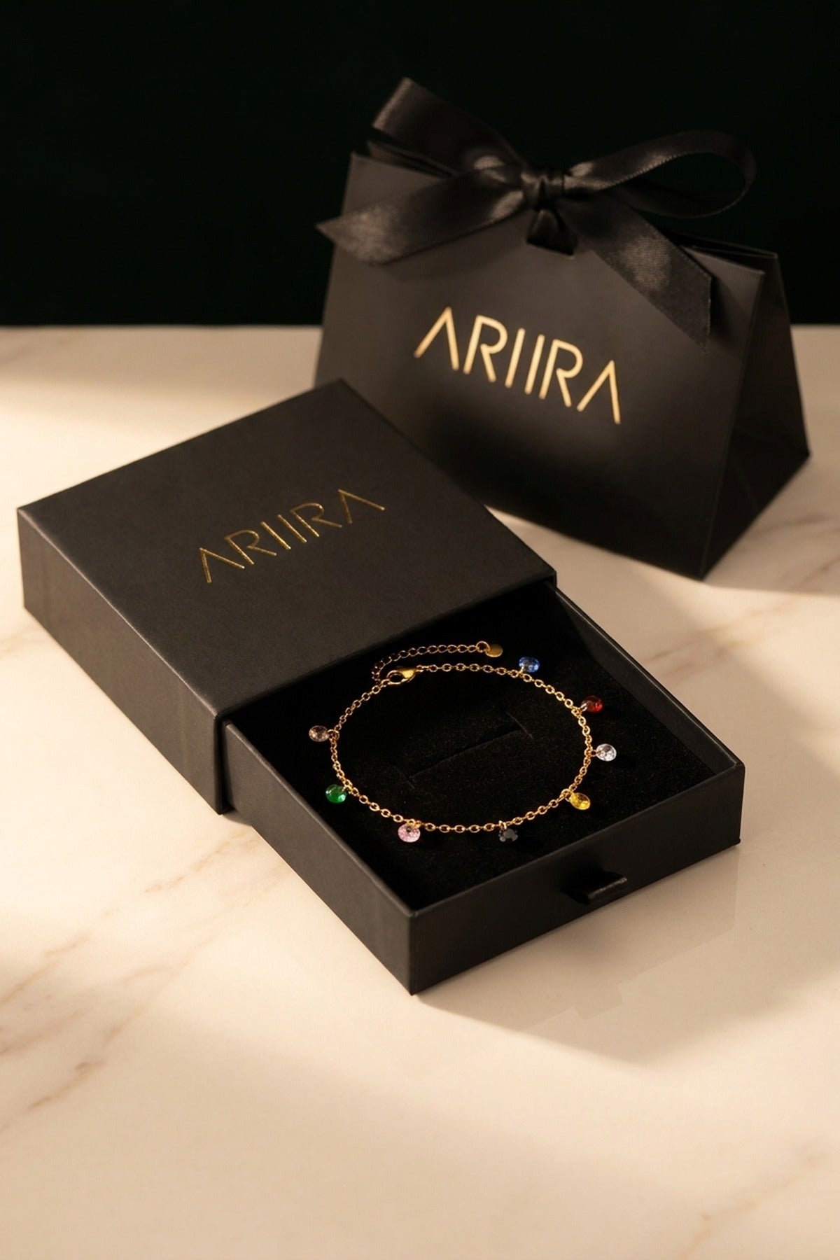 Gold Casa Colours Multi Anklet