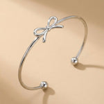 Silver Javia Luxe Bow Adjustable Bracelet