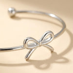 Silver Javia Luxe Bow Adjustable Bracelet