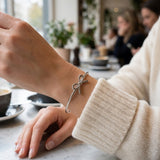 Silver Javia Luxe Bow Adjustable Bracelet